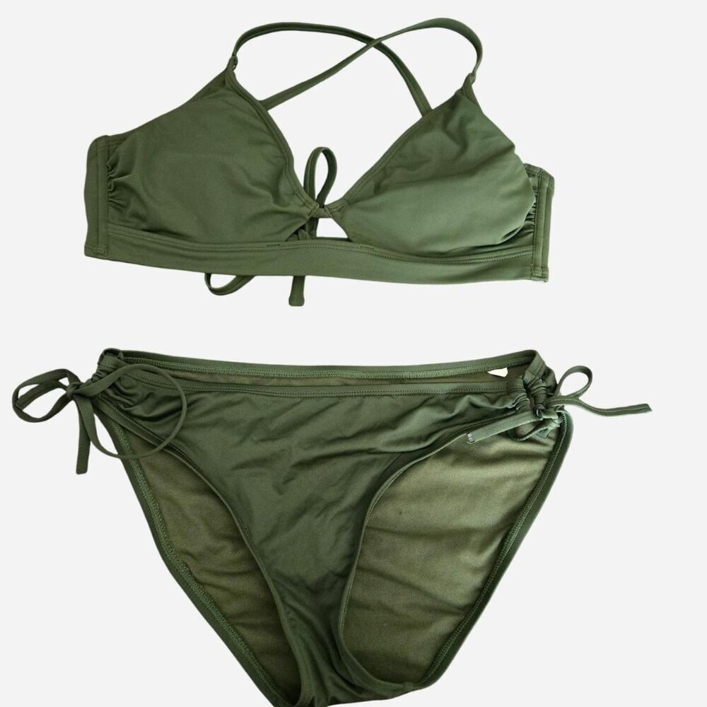 Green Shade & Shore Bikini Set- 34D top Medium Bottoms